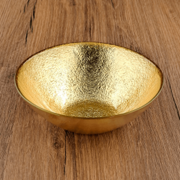 AURA 6" Gilded Glass Soup Bowl