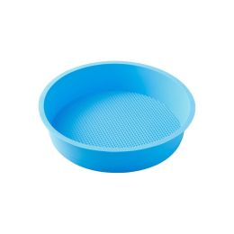 Silicone Cake Mold Baking Bakeware Pan Round 10 Inch and 6 Inch BPA-Free Round Cake Pan Non-Stick - blue - 10inch