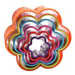 1 Set Cookies Cutter Frame Cake Mould DIY Star Tree Round Heart Flower Mold - Z2 - Flower