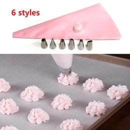 Silicone Cake Mold Baking Bakeware Pan Round 10 Inch and 6 Inch BPA-Free Round Cake Pan Non-Stick - Cream kits - PK6