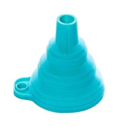 1pc Portable Silicone Foldable Funnel Collapsible Mini Hopper Gadget - Blue - 7.5*7.5cm