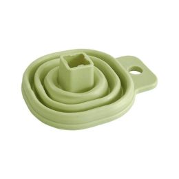 Mini Foldable Funnel Silicone Collapsible Funnel Folding Portable Funnels Be Hung Household Liquid - Green