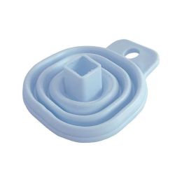 Mini Foldable Funnel Silicone Collapsible Funnel Folding Portable Funnels Be Hung Household Liquid - Blue