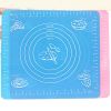 Silicone Non-stick Scale Rolling Dough Mat Liner Baking Fondant Pad Cooking Tool - Blue