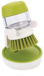 New Creative Soap Dispenser; Liquid Soap Brush For Dish Pot Pan Sink Cleaning With Non-Slip Tray