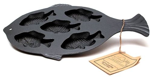 Old Mountain Cast Iron Preseasoned Fish Cornbread Pan - 0166-10145