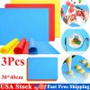 3 Pack Silicone Placemats Non-stick Table Mat Heat Resistant Food Grade Placepad - 3Pcs
