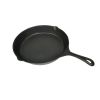 XL BBQ Grill Fry Pan Cast Iron 12" Round - 50124
