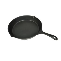XL BBQ Grill Fry Pan Cast Iron 12" Round - 50124
