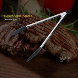 Premium Silicone Kitchen Tongs BPA Free Non-Stick BBQ Cooking Grilling Locking Food Tongs XH - 12 Inch