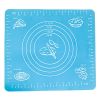 Silicone Non-stick Scale Rolling Dough Mat Liner Baking Fondant Pad Cooking Tool - Blue