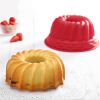 2Pcs Spiral Ring Cooking Silicone Mold Bakeware Kitchen Bread Cake Decorate Tool - Red