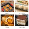 Square Baking Pan with Silicone Handles for Oven - black