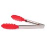 Silicone Cooking Salad Stainless Steel Handle Serving BBQ Tongs Kitchen Utensil - BBQ Tongs