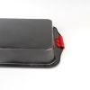 Square Baking Pan with Silicone Handles for Oven - black