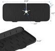 Faucet Sink Splash Guard Kitchen Silicone Faucet Handle Drip Catcher Tray - Black