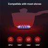 Amercook Alfita non-stick milk pan Maifan stone non-stick pan with lid A18RD healthy non-stick Chinese red 18cm - Red