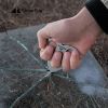 Camping Tripod Board Accessories Turn Branches into Campfire Tripod for Cooking Portable Camping Gear for Travel Outdoor - Silver