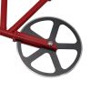 Bicycle Pizza Cutter Wheel Cool Kitchen Gadget Non-stick Bike Pizza Slicer - red