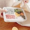 Microwaveable Lunch Box Divided Fruit Box Pupils Portable Lunch Box Fresh-keeping Box - 950ml