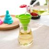 1pc Portable Silicone Foldable Funnel Collapsible Mini Hopper Gadget - Blue - 7.5*7.5cm
