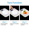 5KG/1G Electronic Kitchen Scale White--YS - as picture
