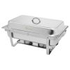 9L-1*2 Single Basin Two Set Stainless Steel Rectangular Buffet Stove - as pictures