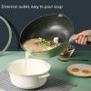 COOKER KING Bamboo Bluestone Series Household Non-stick Wok Pan Healthy, Less Oil and Smoke,30CM(11.8inch) - Green