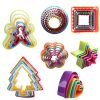 1 Set Cookies Cutter Frame Cake Mould DIY Star Tree Round Heart Flower Mold - Z5 - Square