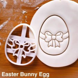 Cartoon Easter Egg Cookie Embosser Mold Cute Bunny Chick Biscuit Cutting Die Set Baking Cake Tool