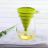 1 Pc Silicone Gel Foldable Collapsible Style Funnel Hopper Kitchen Cooking Tools - Multicolor - one size