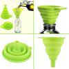 1 Pc Silicone Gel Foldable Collapsible Style Funnel Hopper Kitchen Cooking Tools - Multicolor - one size