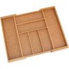 Lipper Bamboo Expandable Flatware Organizer with Cork Bottom