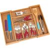Lipper Bamboo Expandable Flatware Organizer with Cork Bottom