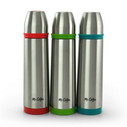 Mr. Coffee Altona 3 Piece 15 Ounce Stainless Steel Thermal Travel Bottles in Assorted Colors